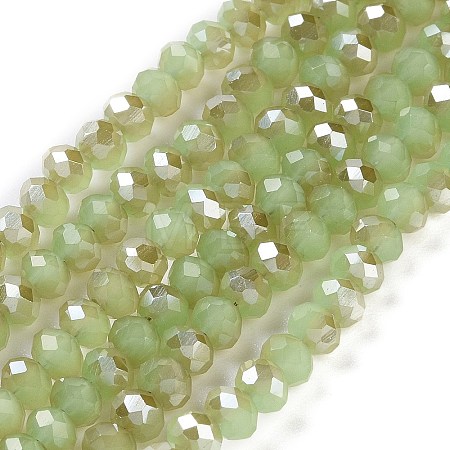 Electroplate Glass Beads Strands EGLA-A034-J4mm-K02-1