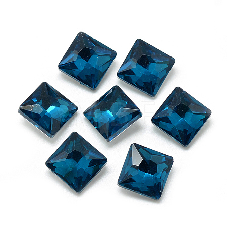 Pointed Back Glass Rhinestone Cabochons RGLA-T027-8x8mm-15-1