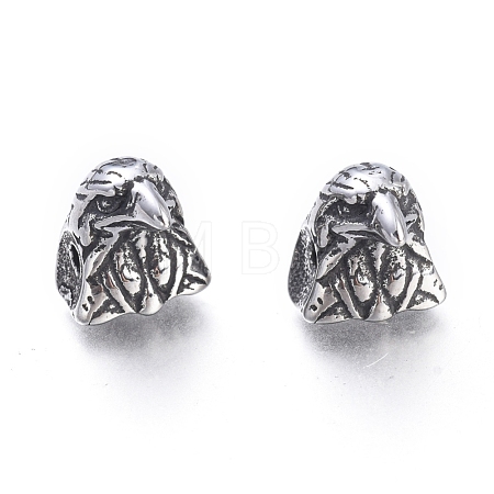 304 Stainless Steel Beads STAS-F243-15AS-1
