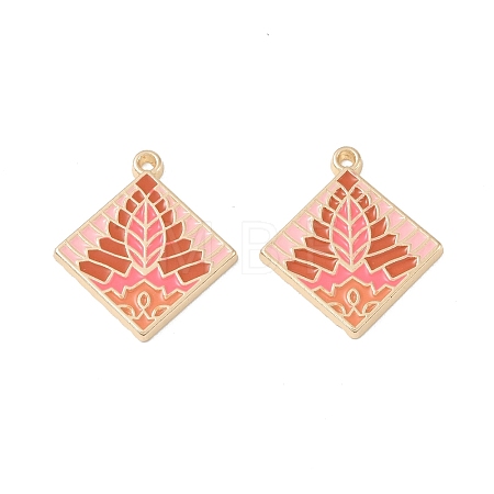 Rack Plating Alloy Enamel Pendants FIND-I038-04E-1