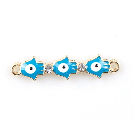 Alloy Evil Eye Enamel Connector Charms X1-FIND-TAC0016-24E-1