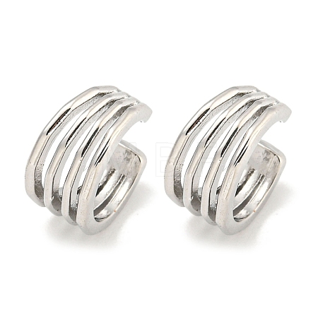 Brass Cuff Earrings EJEW-C104-143P-1