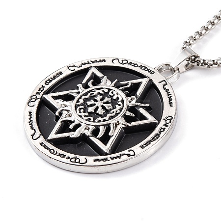 Stainless Steel Box Chain Necklaces LS-NJEW-P304-01D-1
