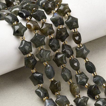 Natural Labradorite Beads Strands G-Z080-A33-10mm-1