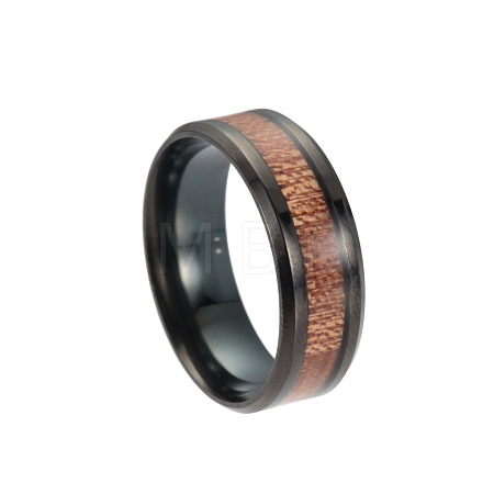 201 Stainless Steel Wide Band Finger Rings RJEW-T005-9-10-1