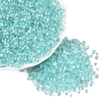 Transparent Electroplate Glass Beads EGLA-Q138-01F-1