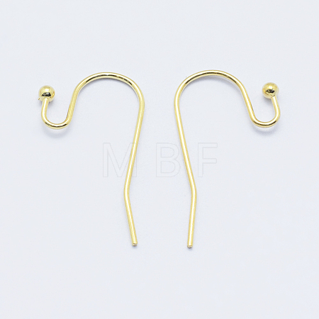 Long-Lasting Plated Brass Earring Hooks KK-K204-136G-NF-1