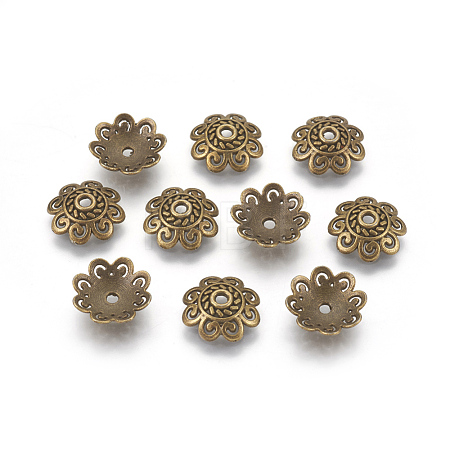 Tibetan Style Bead Caps TIBE-60309-AB-FF-1