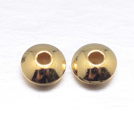 Saucer 925 Sterling Silver Spacer Beads STER-M101-12-4mm-1