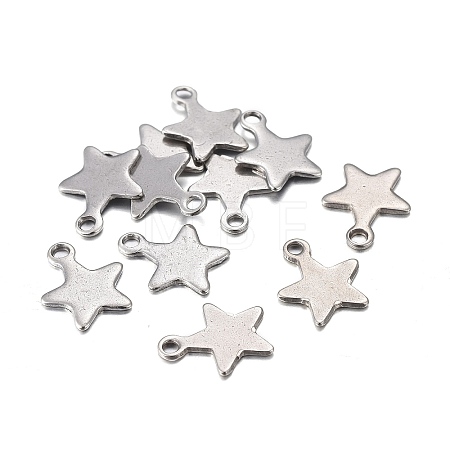 Non-Tarnish 201 Stainless Steel Charms STAS-F255-018P-1