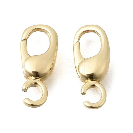 Brass Lobster Claw Clasps KK-C255-10G-1