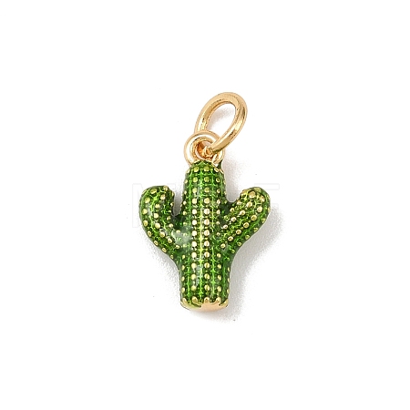Brass Enamel Pendants KK-P339-22G-02-1