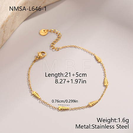 Ocean 304 Stainless Steel Link Chain Anklets WG96EF4-01-1