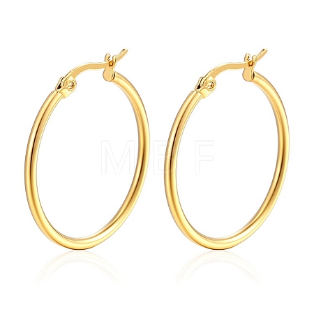 304 Stainless Steel Hoop Earrings LS-PW-WG89744-18-1