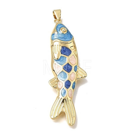 Brass Enamel Pendants KK-CBAEEA8-09D-G-1