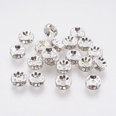 Brass Grade A Crystal Rhinestone Beads RB-A003-8MM-S-1