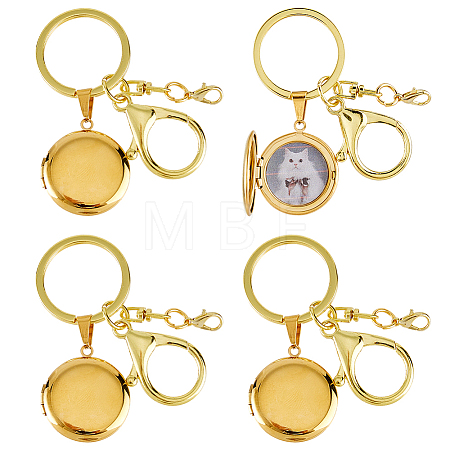 4Pcs 316 Stainless Steel Locket Pendant Decorations KEYC-HS00024-1