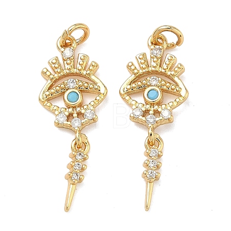 Brass Micro Pave Cubic Zirconia Pendants KK-A291-27B-G-1