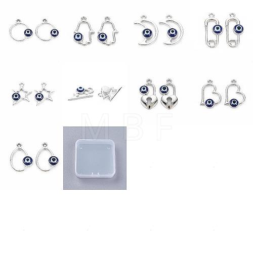 36Pcs 9 Style Alloy Enamel Pendants FIND-SZ0002-46-1