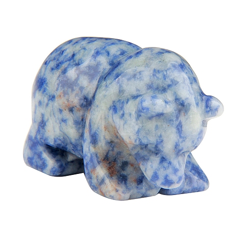 Natural Blue Spot Jasper Bear Display Decorations PW-WG44AF1-07-1