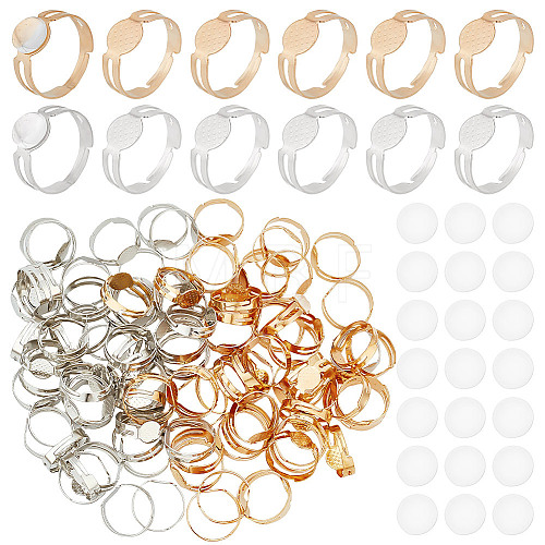 DIY Blank Dome Adjustable Ring Making Kit DIY-DC0001-81-1
