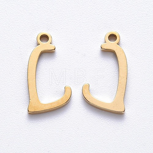 PVD Vacuum Plating 201 Stainless Steel Charms STAS-R105-L-G-1