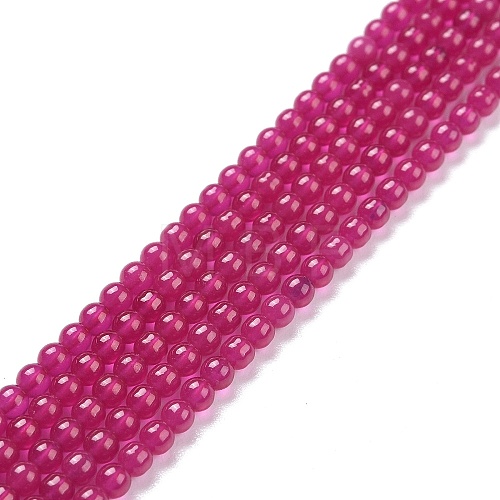 Lab Grown Red Corundum Beads Strands G-D463-09A-1-1