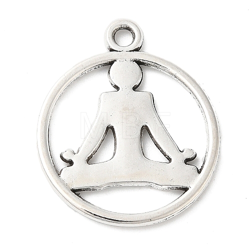 Tibetan Style Alloy Pendants TIBEP-R304-033AS-LF-1