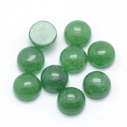 Natural Jade Cabochons G-P393-R21-6mm-1