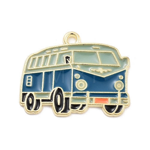 Alloy Enamel Pendants PALLOY-S185-09G-1