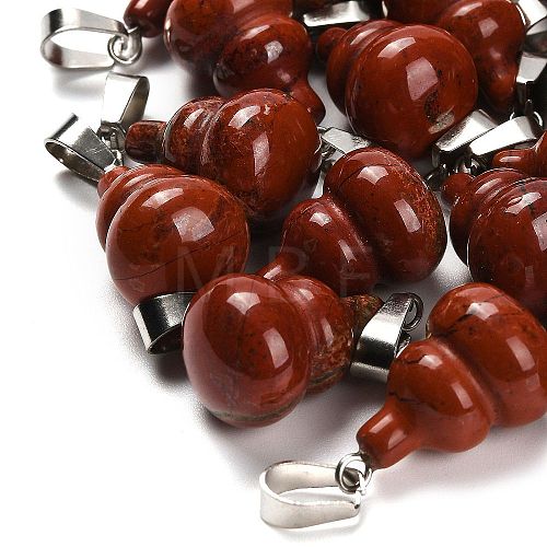 Natural Red Jasper Pendants G-B127-03P-20-1