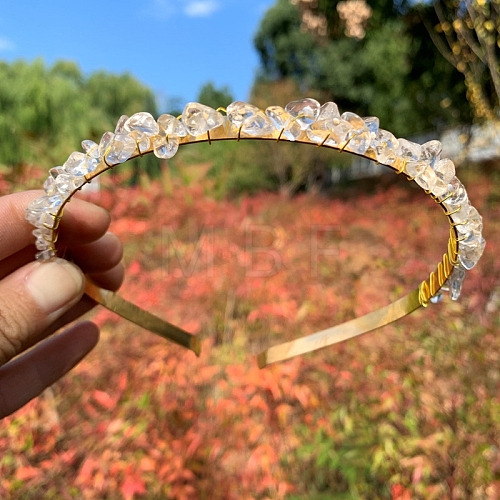 Natural Quartz Crystal Hair Bands PW-WGC1C33-60-1