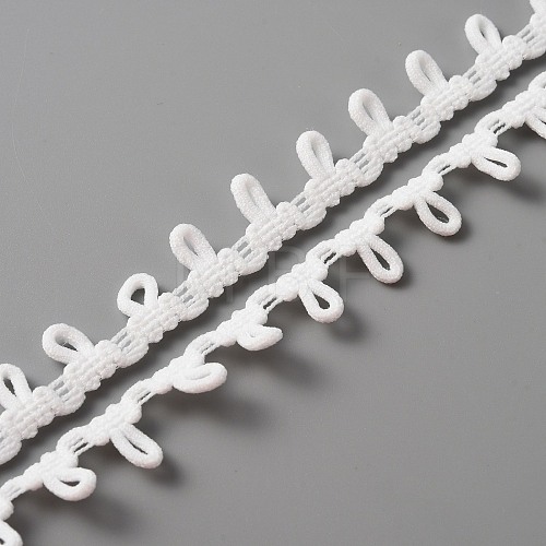 Polyester Braid Trims with Elastic Button Loops OCOR-WH0073-88B-1