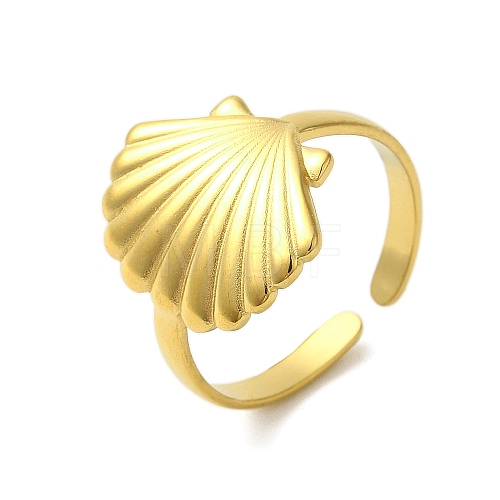 Ocean Beach Series 304 Stainless Steel Cuff Ring RJEW-Q820-02D-1