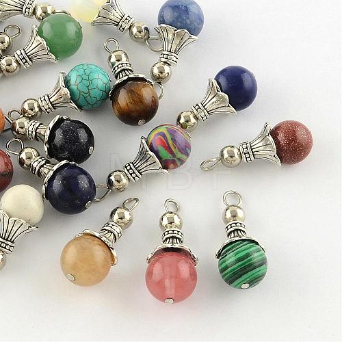 Natural & Synthetic Mixed Stone Pendants G-Q459-02-1