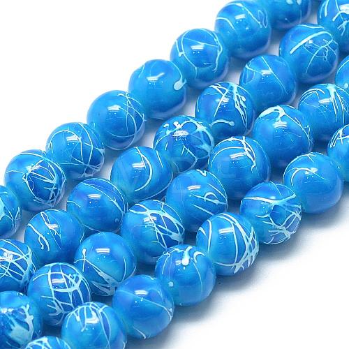 Drawbench Glass Beads Strands DGLA-S115-6mm-L11-1