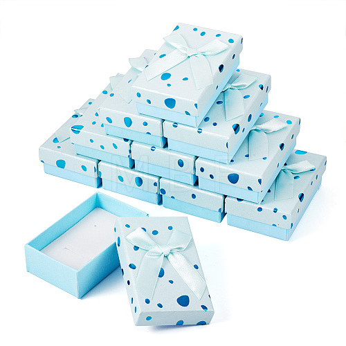 Polka Dot Pattern Cardboard Jewelry Packaging Boxes CON-TAC0011-04B-05-1