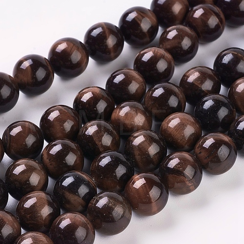 Natural Red Tiger Eye Beads Strands X-G-C076-10mm-1D-1