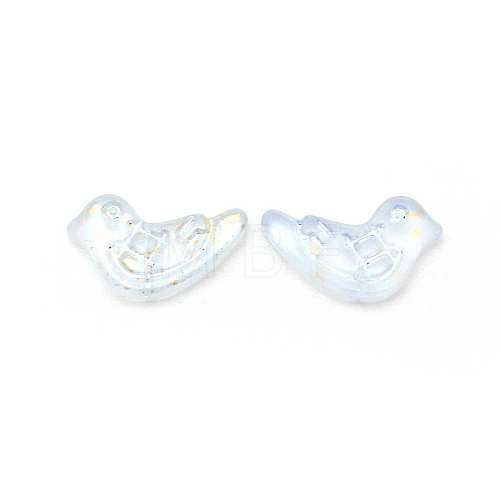 Handmade Frosted Glass Beads FOIL-CJC0004-02H-1