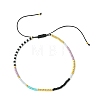 Glass Seed Braided Bead Bracelet for Women BJEW-JB09601-1