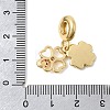 Brass Micro Pave Cubic Zirconia European Dangle Charms KK-Z150-06G-02-3