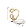 Minimalist Geometric Brass Micro Pave Clear Cubic Zirconia Cuff Ring AA5881-1