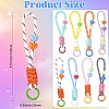 8Pcs 8 Styles Colorful Heart-Shaped Polyester Knot Pendant Decorations ST-CJ0028-14-2