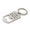 Father's Day Gift 201 Stainless Steel Oval with Word Bottle Opener Keychains KEYC-E040-02P-01-2