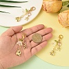 Brass & Alloy & Glass & Acrylic Pendant Decorations HJEW-YW00465-01-5