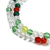 Transparent Gradient Color Glass Beads Strands GLAA-E044-01A-4