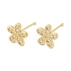 Valentine's Day Brass Micro Pave Clear Cubic Zirconia Stud Earrings EJEW-C186-22G-03-4