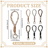 12Pcs 6 Styles Polyester & Spandex Parachute Cord Pendant Decorations HJEW-FG00041-2