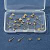16Pcs Brass Stud Earring Findings KK-FS0001-57-8