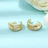 Brass Micro Pave Cubic Zirconia Cuff Earrings for Women CU-CBAE7DF-31G-2